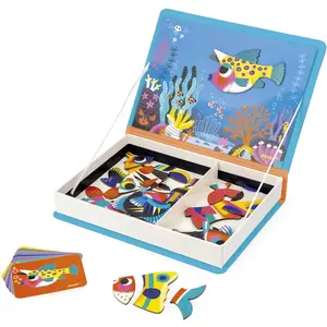 Jeu d'éveil Janod Magnéti'book Poissons tropicaux pas cher