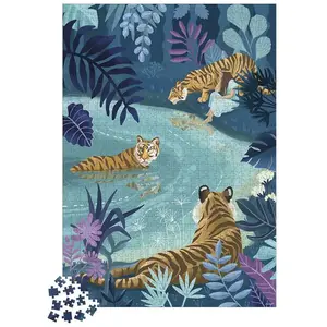 Puzzle 1000 pièces Janod Tigres au Clair de Lune pas cher