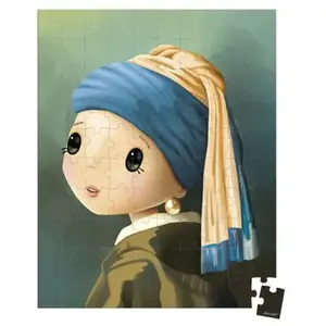 Puzzle 100 pièces Janod Inspiré de Vermeer avec poster pas cher