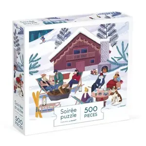 Puzzle 500 pièces Janod Hiver à la Montagne pas cher