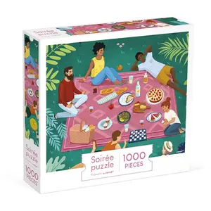 Puzzle en carton Janod Picnic entre amis 1000 pièces pas cher