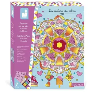 Kit créatif Janod Peinture arc-en-ciel Mandalas 4 tableauxVendu parbol