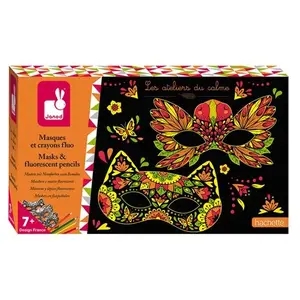 Comparateur de prix : Kit créatif Janod masques et crayons fluo