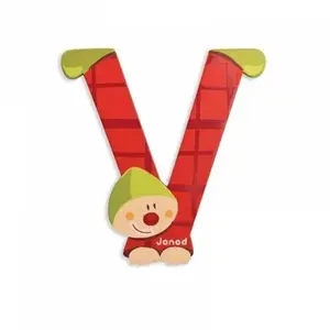 JANOD Lettre décorative clown en bois - V pas cher