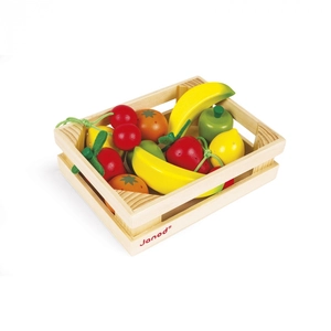 JANOD - Cagette de 12 fruits (bois) - Dès 3 Ans pas cher