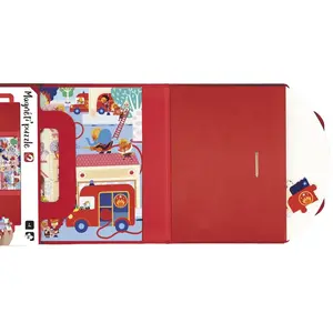 Janod Puzzle magnétique Magneti'Puzzles Pompier (36 pièces) pas cher