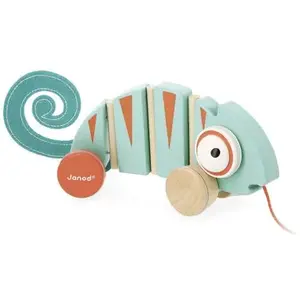 Jouet Eveil - JANOD - Tropik Caméléon à Tirer en Bois - Produit FSC TM - Dès 12 Mois pas cher
