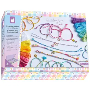 Comparateur de prix : Coffret créatif - JANOD - Bracelets arc-en-ciel - Multicolore - Enfant - 8 ans