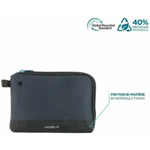 Mobilis - Housse pour câbles / chargeurs / accessoires - bleu marine, noir