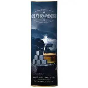 On The Rocks Boîte Cadeau Tube Pierre À Whisky Granits Bleu pas cher