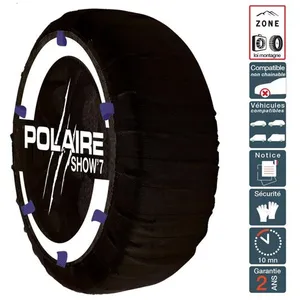 Polaire Chaussette Chaine Neige Textile Pneu 175/80r14 Haute Résistance pas cher