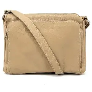 OH MY BAG Sac à main bandoulière en cuir femme - Modèle Manattan taupe clairVendu parcdiscount