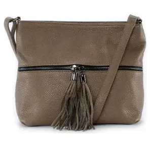 OH MY BAG Sac à main bandoulière en cuir femme - Modèle London taupe foncéVendu parcdiscount