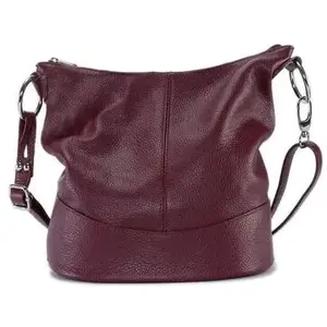 Sac à main femme en cuir - OH MY BAG - Modèle Beaubourg - Rouge - Bandoulière - Dimensions L 23 x H 33 x P 17 cmVendu parcdiscount