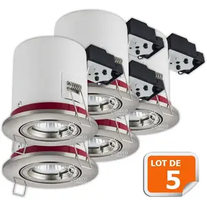 Support de spot BBC - LAMPESECOENERGIE - Alu Brossé - Diamètre 100mm -... pas cher