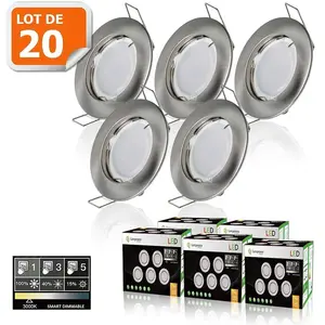 Spot LED encastrable - LAMPESECOENERGIE - SMART DIMMABLE - 7W - Blanc ... pas cher