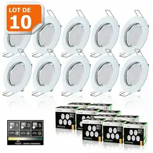 Spot LED Dimmable 7W Blanc Neutre - LAMPESECOENERGIE - Ampoule GU10 - Encastrable pas cher