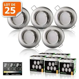 Spot LED Dimmable 7W eq.56W Blanc Chaud Orientable - LAMPESECOENERGIE - Gris - LED - Non pas cher