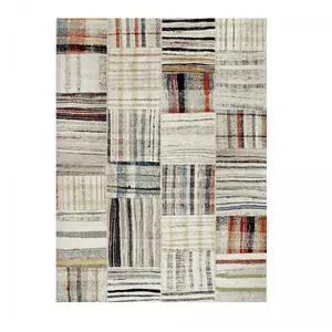 UNAMOURDETAPIS Tapis berbère 120x170 tissé motifs tribaux LYN8 MARO beige