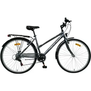 Vélo VTC 28'' MERCIER - 6 vitesses - cadre acier - gris - femme pas cher