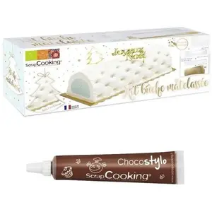 SCRAPCOOKING Moule à bûche de Noël matelassée + 1 Stylo chocolat offert pas cher