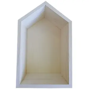 Etagère - ARTEMIO - Maison - Bois - Beige - 23x15x10cm pas cher