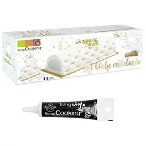 Moule à bûche de Noël matelassée + Stylo glaçage noirVendu parrakuten