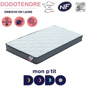 DODO Matelas bébé TENDRE blanc 60X120 pas cher