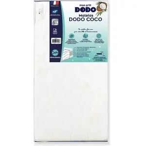 Matelas bébé Dodococo déhoussable blanc 60X120 pas cher
