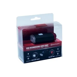 Éclairage vélo USB avant - arrière à Led (avant) pour casque 3 modes P2R 200 Lumens Noir TU
