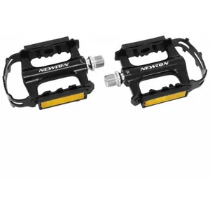 Pedale vtt roulement etanche premium newton corps alu noir cage alu noire 9-16" (paire) pas cher