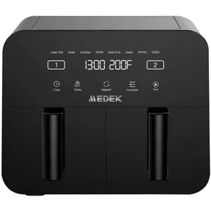 Carrefour Medek Friteuse Airfryer Medek RA910D 9L 2 bacs 1800W pas cher