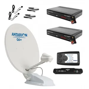 Antarion Pack Parabole Satellite Automatique 72cm TWIN + 2x Récepteurs TNTSAT HD + Positionneur pas cher
