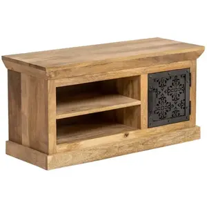 Meuble TV en bois de manguier et métal Sahara pas cher