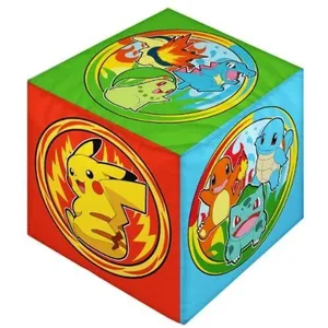 Coussin premium - Cube - POKEMON - Microfibre - 25 x 25 x 25 cm pas cher
