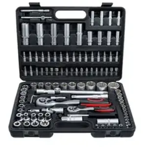 OC PRO Mallette d'outillage a main avec jeu de douilles - 108 outils - bgs pas cher