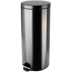 Hailo Poubelle de cuisine à pédale 30L Noire mat - SELEKTA pas cher