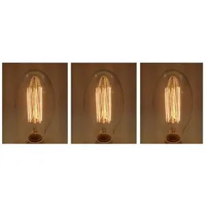 GREENSENSATION Lot de 3 ampoules vintage bulb Edison E27 BT75 à filaments 40W pas cher