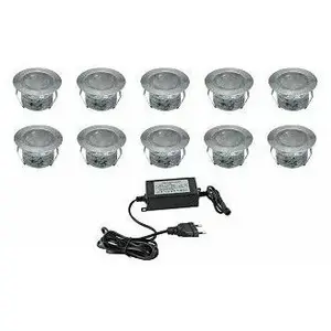 DESINEO Kit de 10 spots 1W encastrement extérieur pas cher