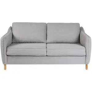 DRAWER Vornay - Canapé convertible express 2 places en tissu - Gris clair pas cher
