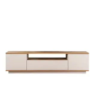Drawer Fritz - Meuble TV 3 portes en bois L180cm - Beige pas cher