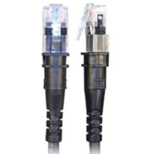 PatchSee ThinPATCH - Cordon de raccordement - RJ-45 (M) pour RJ-45 (M) - 2.7 m - 4.9 mm - FTP - CAT 6a - IEEE 802.3at - démarré sans halogène - noir pas cher