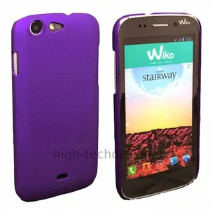 HTDMOBILES Housse etui coque rigide pour Wiko Stairway + film ecran - MAUVE RIGID... pas cher