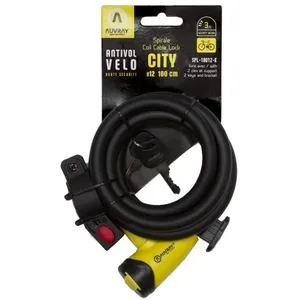 Antivol Vélo Spirale AUVRAY ø12mm - Longueur 180 cm - Acier - Mixte pas cher