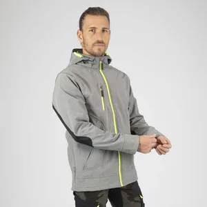NORTH WAYS Blouson de travail borel gris chine/jaune fluo taille m pas cher