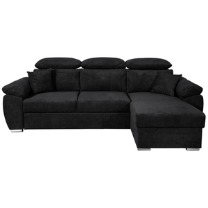 LOUNGITUDE Canapé d'angle réversible convertible avec coffre et têtières réglable... pas cher
