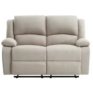 Canapé Relaxation manuel 2 places LOUNGITUDE DETENTE en Tissu - Beige - Inclinaison jusqu'à 170° pas cher