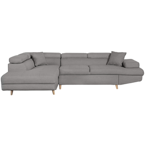 Canapé d'angle convertible LOUNGITUDE MATHIS - Gris clair - Coffre de ... pas cher