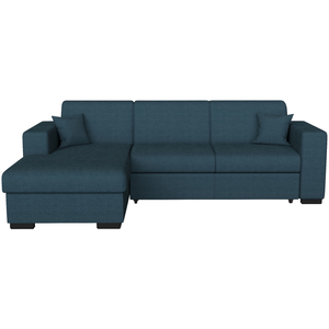 LOUNGITUDE Canapé d'angle convertible FUJI XL avec coffre en tissu - Angle Gauche... pas cher