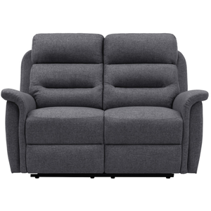 LOUNGITUDE RELAXXO - Canapé de Relaxation 2 places en Tissu Gris LÉON - Gris foncé pas cher